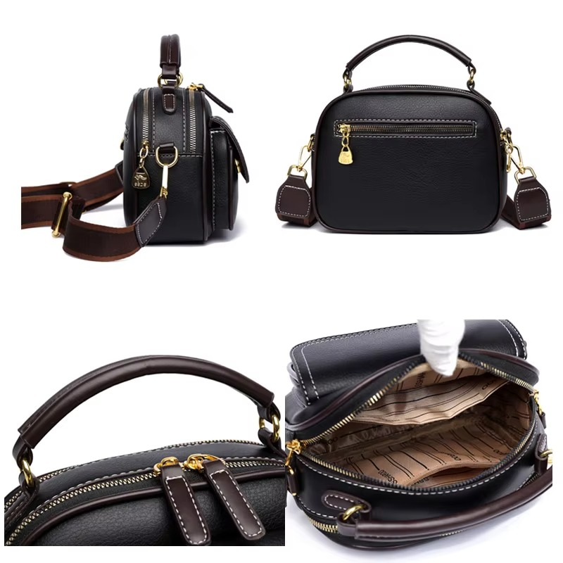 New Sac a Main Women Handbag soft small Shoulder Pu Leather Tote Hand Bags for Ladies(coffee)