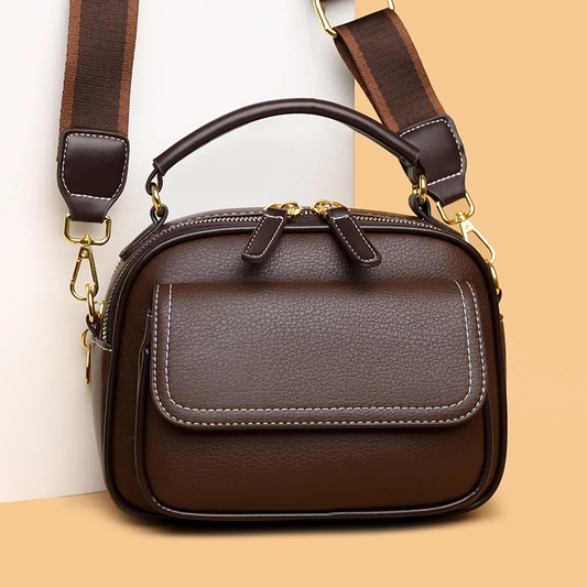 New Sac a Main Women Handbag soft small Shoulder Pu Leather Tote Hand Bags for Ladies(coffee)
