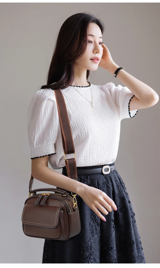 New Sac a Main Women Handbag soft small Shoulder Pu Leather Tote Hand Bags for Ladies(coffee)